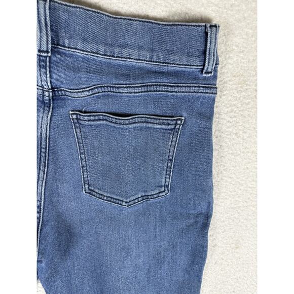Theory Brand Jeans Womens 30x25 Blue Slim Straight Crop Medium Wash 5 Pocket - Picture 13 of 14